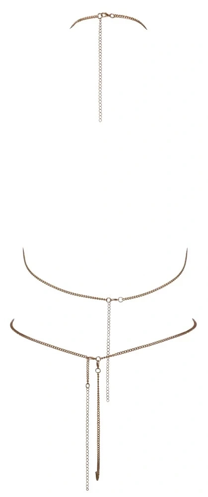 Cottelli Accessoires bikini łańcuszkowe złote z dżetami, regulowane