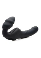 XR Brands Slim Rider dwustronny żebrowany wibrator strapless z dwoma silnikami