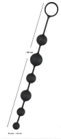 Black Velvets kulki analne silikonowe elastyczne 40 cm