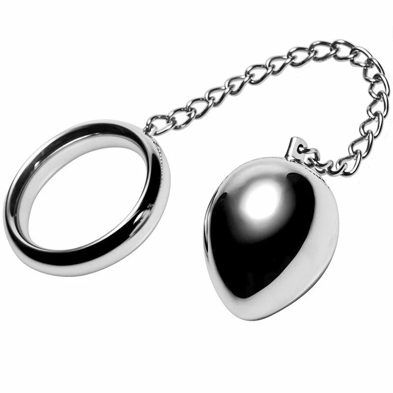 Metal Hard stalowy pierścień 40 mm z łańcuszkiem 17 cm i metalowym jajkiem 40 mm