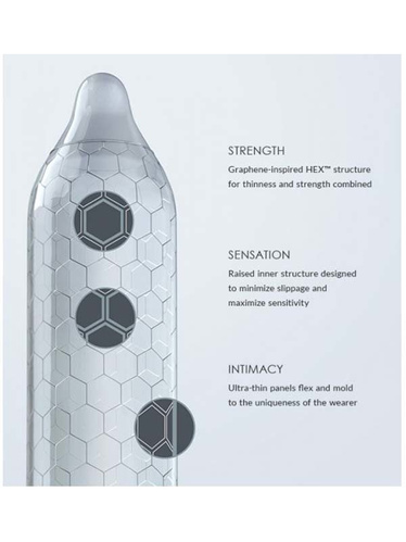 Lelo Hex Original - prezerwatywy lateksowe mega wytrzymałe i cienkie  (36 szt.)