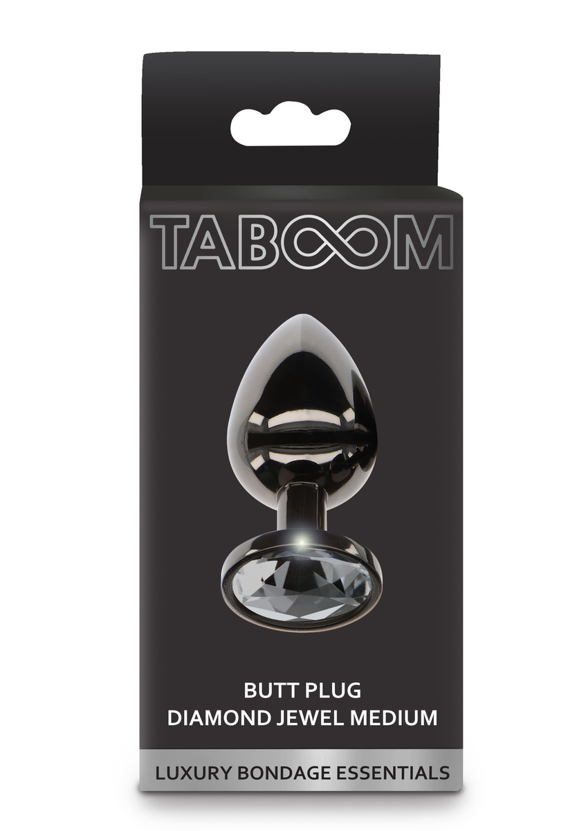 Korek Analny Butt Plug With Diamond Jewel Silver Taboom
