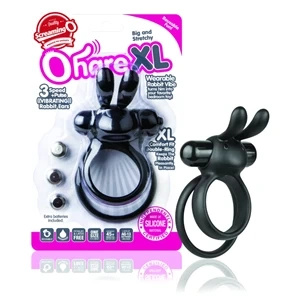 The Screaming O Ohare XL Black – silikonowy pierścień z 4 trybami pracy