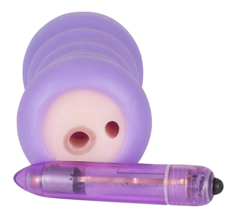 You2Toys Gina masturbator z wibracjami, fioletowy, 14 cm