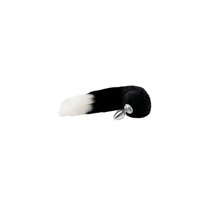 Korek Analny Lisi Ogon Metal Plug Black Indigo Fox Tail Whipsmart
