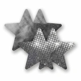 Nippies Solid Nightfever Star naklejki na sutki B, 2 pary, czarne i srebrne