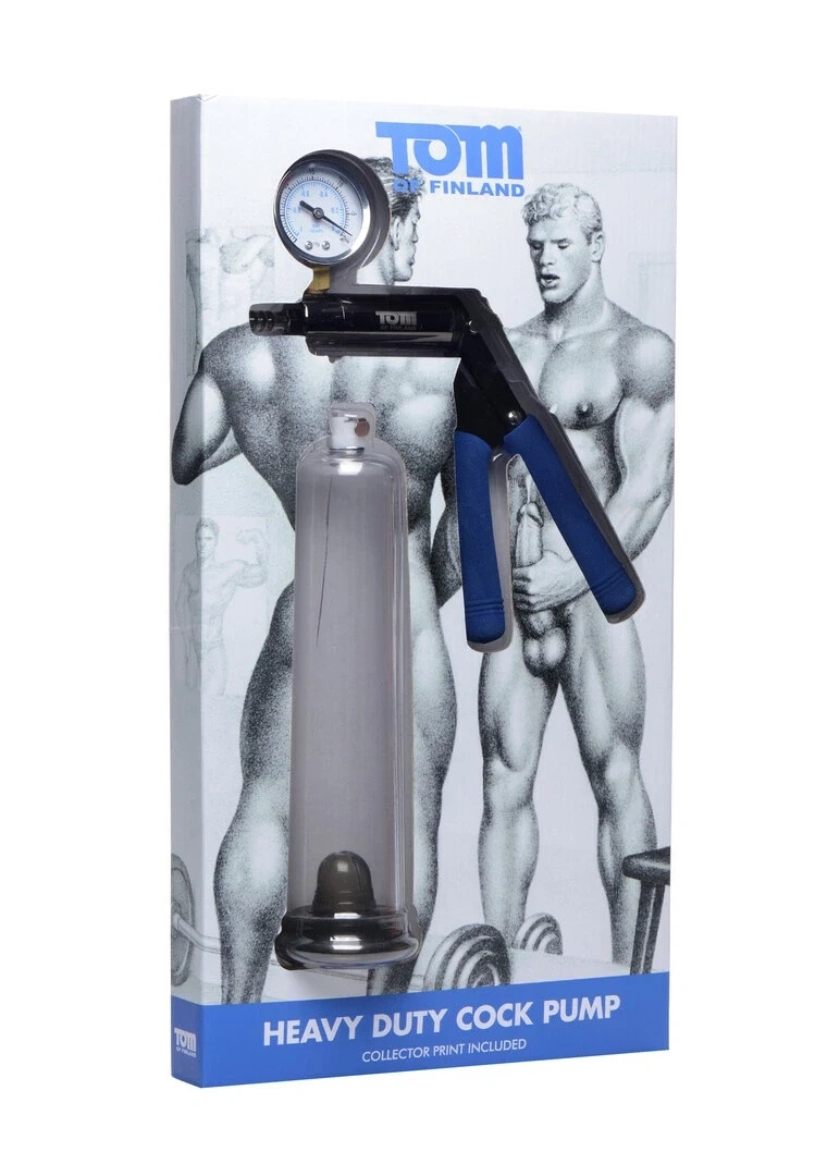 XR Brands Tom of Finland pompka próżniowa do penisa z manometrem, cylinder 23 cm