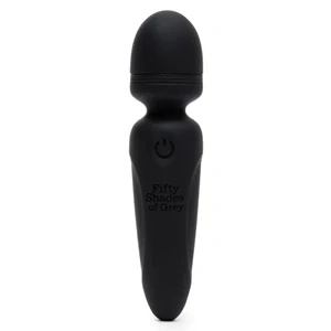 Fifty Shades of Grey Sensation Mini Wand – masażer, silikon, USB, czarny