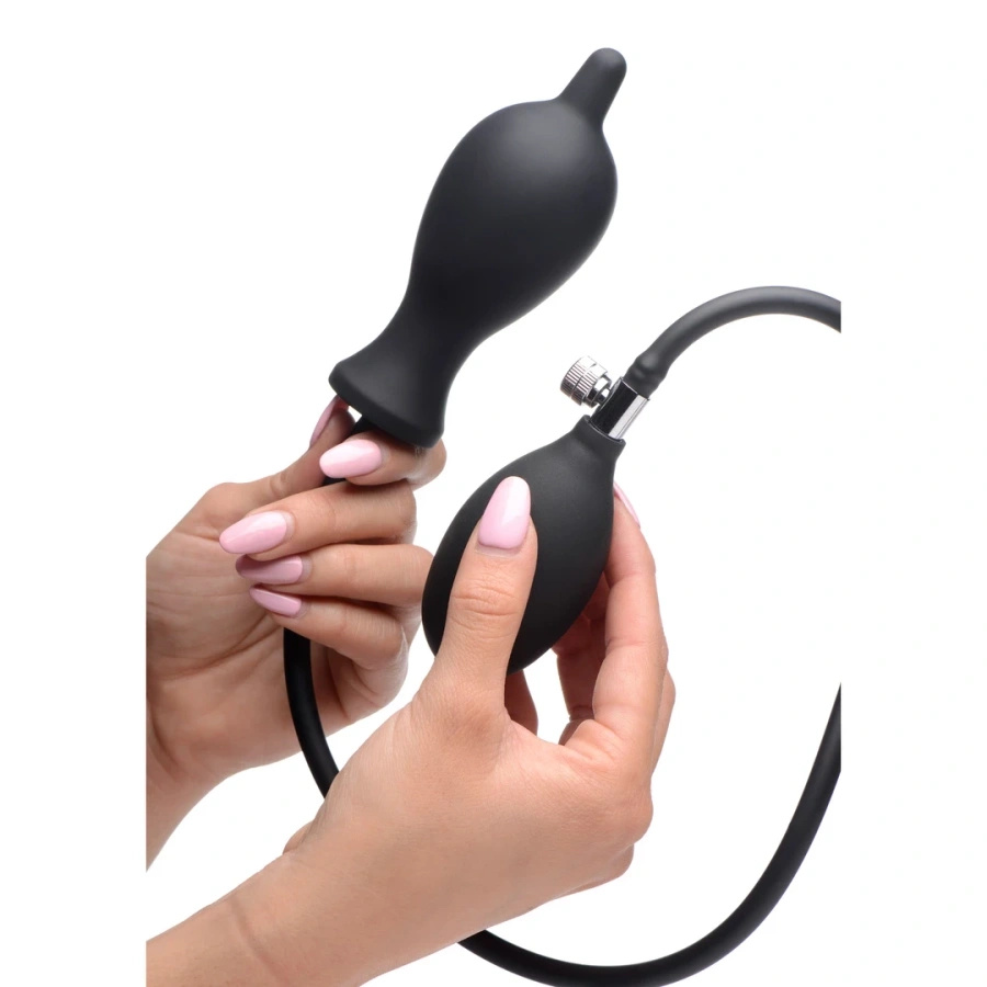 XR Brands silikonowy korek nadmuchiwany, anatomiczny, długość 11,4 cm