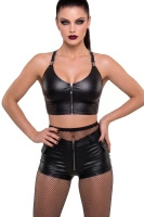 Top Krótki Wetlook Z Odpinanymi Ramiączkami Alice Czarny Demoniq