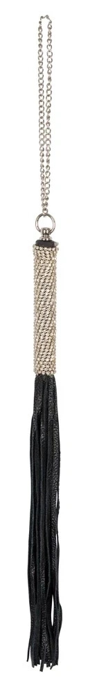 Bad Kitty mini bicz czarny z rączką ozdobioną kryształkami, 40 cm