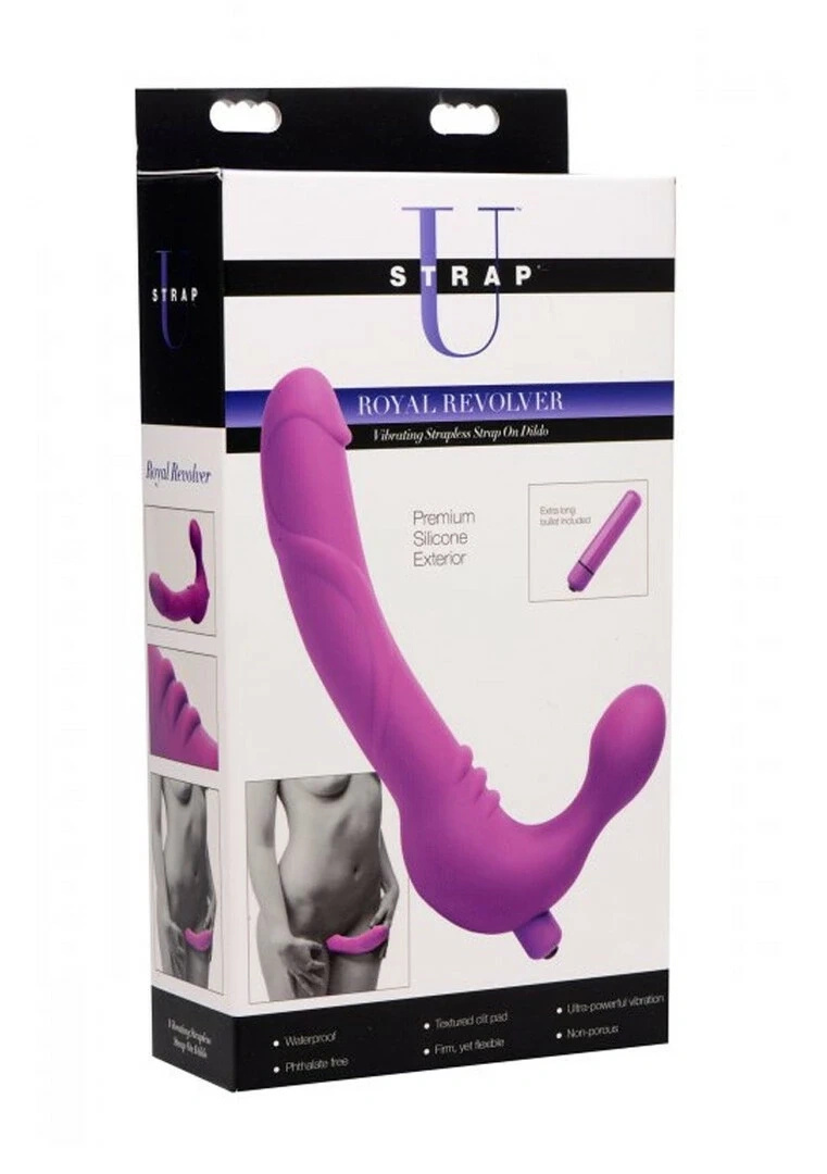 XR Brands Royal silikonowy strapless potrójny, wibrujący, czarny