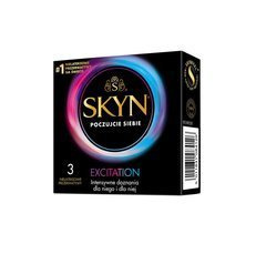 SKYN Excitation - bez lateksu z wypustkami (3 szt.)