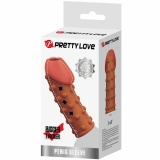 Pretty Love BI-026274MW anatomiczna nakładka na penisa, TPE, transparentna