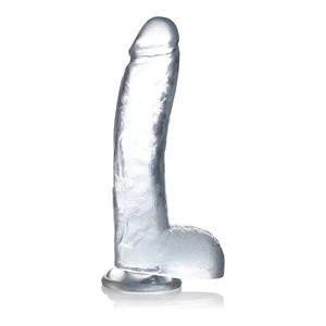 Curve Toys Crystal dildo z przyssawką 25,5 cm, przezroczyste