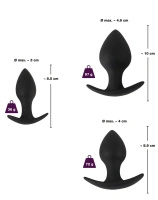 Black Velvets zestaw 3 korków analnych czarny