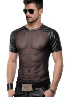 T-shirt Raglan Z Siateczki Z Wykończeniami Wetlook Yans Czarny Regnes