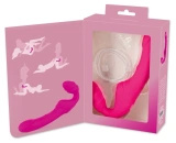 You2Toys Strapless Strap-On 2w1 różowy – wibrujący, bez uprzęży, 21,8 cm