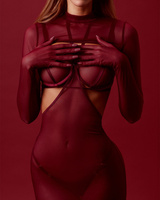 Vivien Burgundy Spódnica Promees