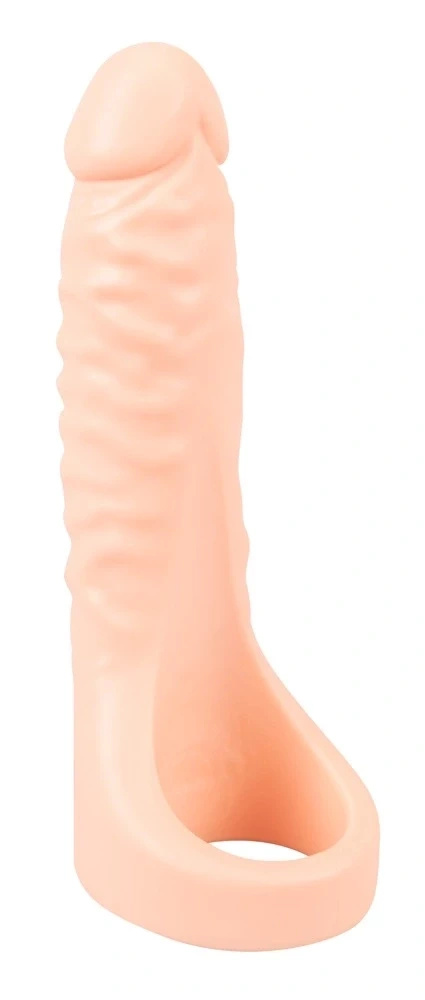 Realistixxx Double Fucker pierścień elastyczny z nakładką 18 cm, cielisty