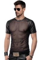 T-shirt Raglan Z Siateczki Z Wykończeniami Wetlook Yans Czarny Regnes