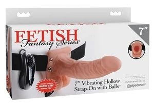 Fetish Fantasy Series Strap-On – zakrzywione dildo z uprzężą, cieliste, 18,9 cm