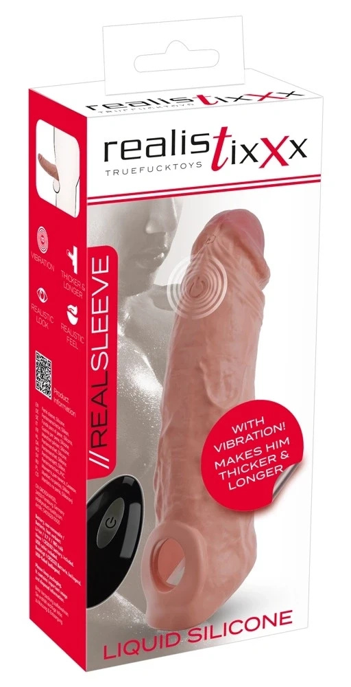Realistixxx RealSleeve SL – wibrująca nakładka wydłużająca z pilotem