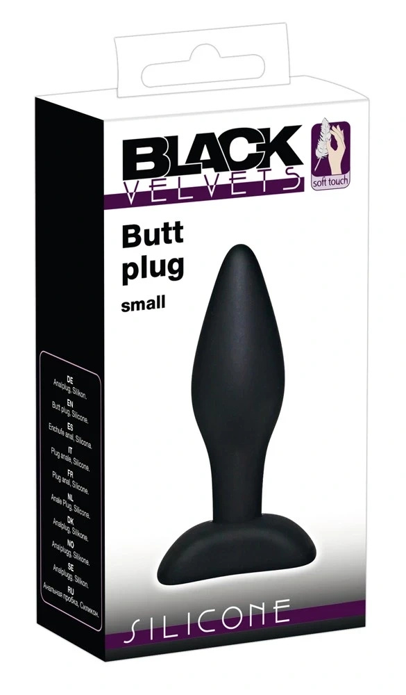 Black Velvets korek analny mały 9 cm silikonowy czarny