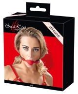 Bad Kitty czerwony knebel silikonowy z regulacją 42-58 cm