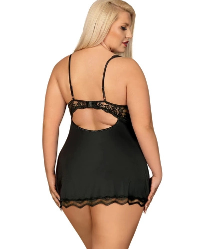 Luvae babydoll i stringi czarne Obsessive