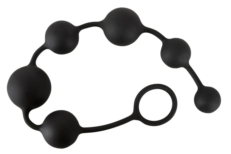 Black Velvets kulki analne silikonowe elastyczne 40 cm