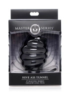 XR Brands Master Series korek analny silikonowy żebrowany, pusty w środku, duży