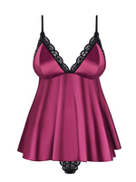 845-BAB-5 babydoll i figi różowe – uroczo! Obsessive