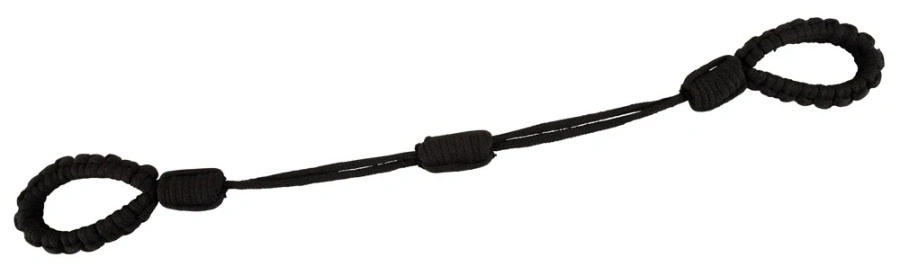 Bad Kitty Cuffs Rope linowe opaski na ręce, czarne, bawełna, rozmiar 2