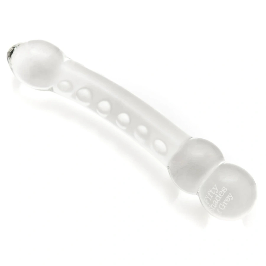 Fifty Shades of Grey Drive Me Crazy szklane dildo dwustronne 19,1 cm
