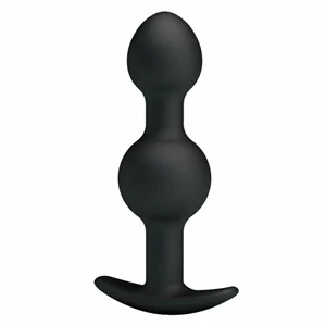 Weighted Double Plug podwójny korek analny z obciążeniem, czarny