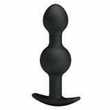 Weighted Double Plug podwójny korek analny z obciążeniem, czarny