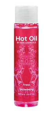 NUEI Hot Oil Strawberry – olejek do masażu rozgrzewający 100 ml truskawkowy