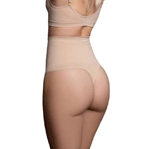 Bye Bra pas modelujący bezszwowy w stylu stringów, beżowy XXL, wysoki stan