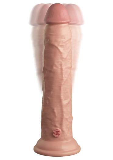 Sterowany Pilotem Miękki Silikonowy Wibrator Z Twardszym Rdzeniem 9 Inch Dual Density Vibe Cock Light King Cock