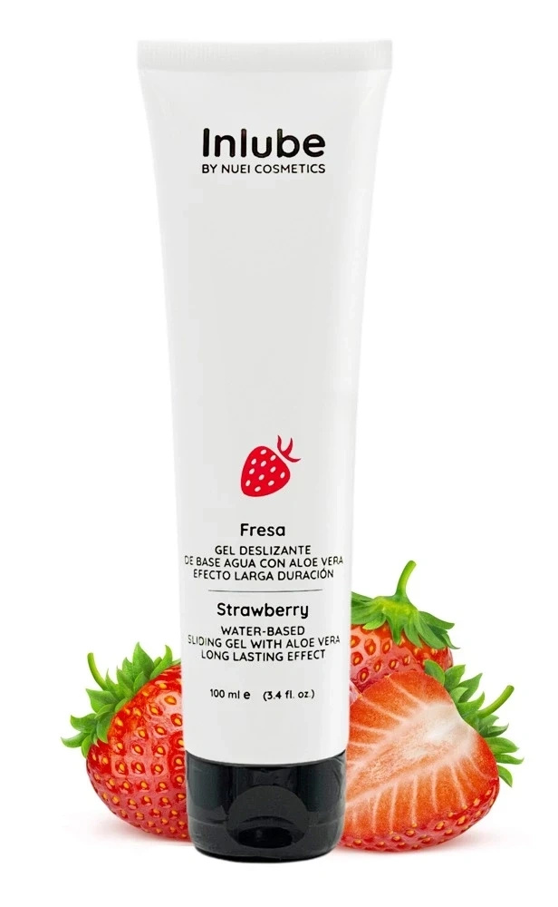 Nuei Inlube Sliding-Gel truskawkowy lubrykant na bazie wody 100 ml, wegański