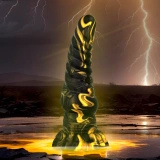 EPIC Furias Cybersilicone – dildo z silikonu płynnego, 17,6 cm, szare