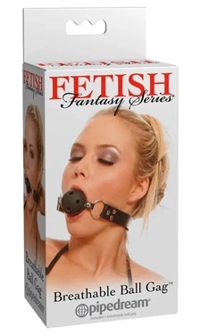 Fetish Fantasy Series czarny knebel kulkowy z regulacją 4 cm