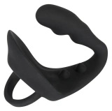 Black Velvets pierścień z korkiem do punktu P, silikonowy, czarny