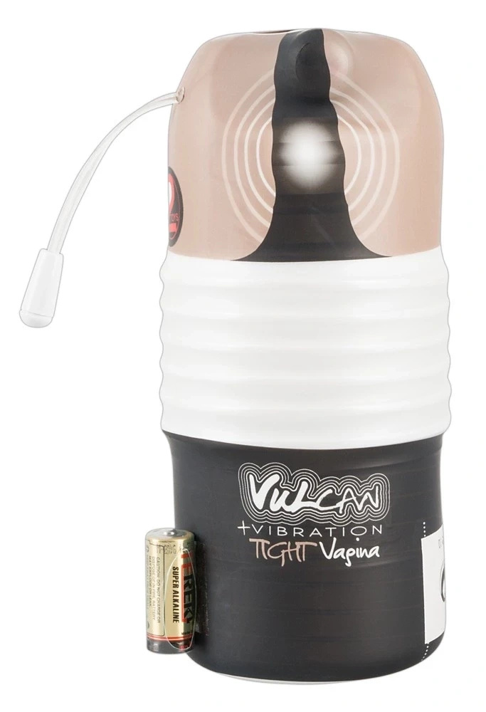 Vulcan Intimate System masturbator z wibracją 15 cm, przezroczysty