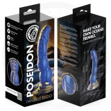 EPIC Poseidon – silikonowe dildo Objęcie Morza, 22 cm, niebieskie