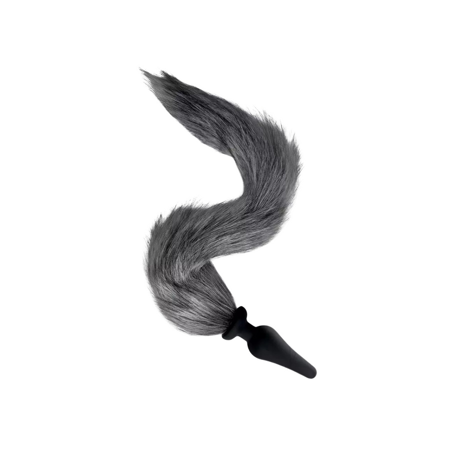 Zestaw Lis Korek Analny I Uszy Plug Grey Fox Tail Set Whipsmart