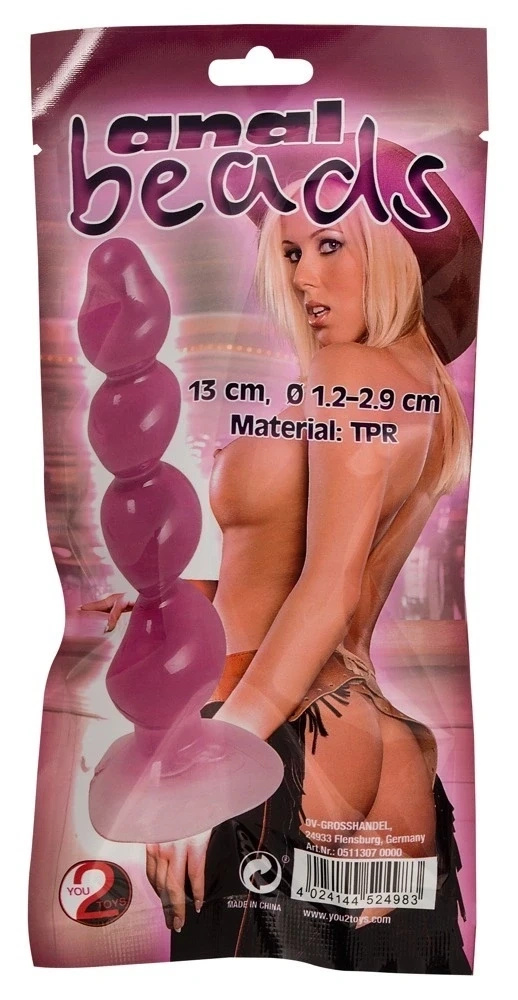 You2Toys korek analny kulkowy TPR purpurowy 13 cm