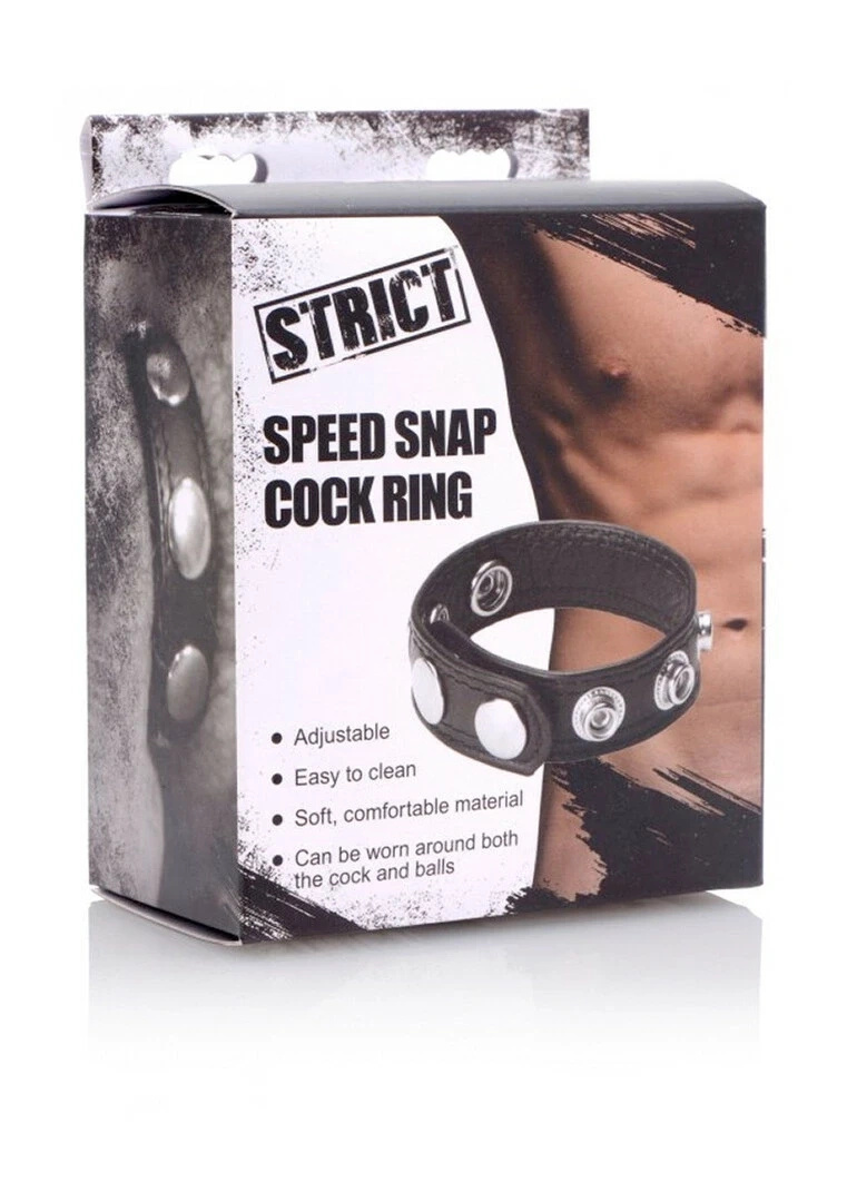 XR Brands Snap Ring pierścień regulowany z zatrzaskiem, czarny