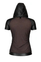 T-shirt Z Kapturem I Rękawami Raglan Wetlook Magnus Czarny Regnes